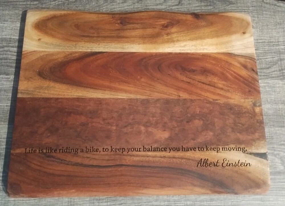 Mountain Woods Live Edge Reversible Cutting Charcuterie Board 14 3/4 X 12 Inches